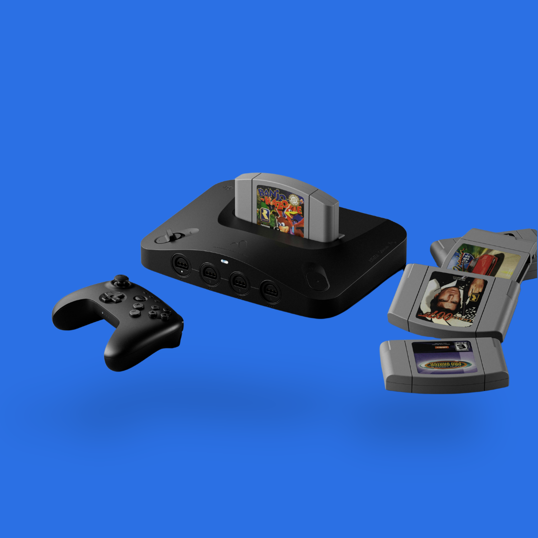 Analogue 3d white with games